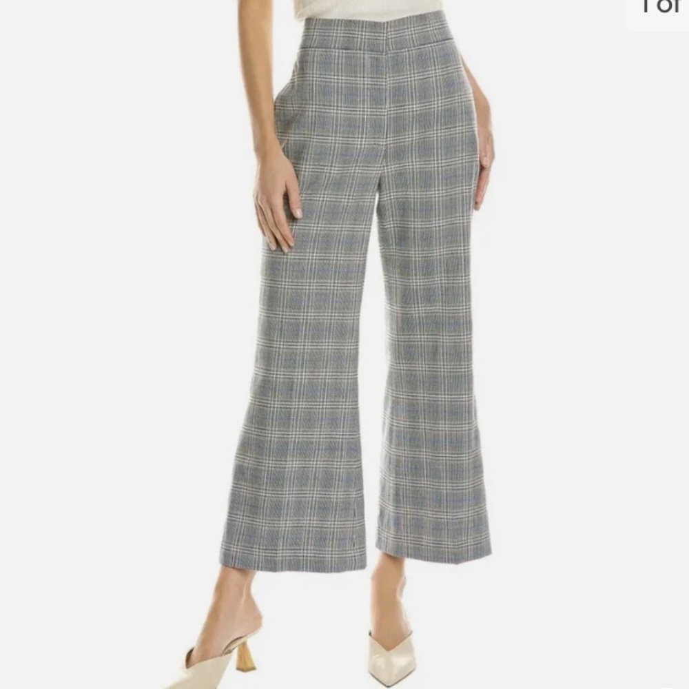 Rebecca Taylor Plaid Wool-Blend Pant